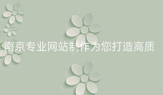 南京专业网站制作，为您打造高质量、专业化的网站服务